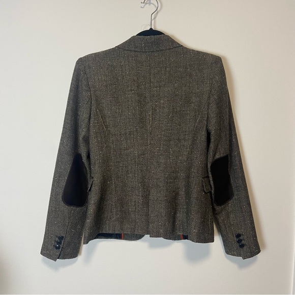 🐑 TNA Tweed Wool-Blend Blazer w/ Elbow Patches – Small – Equestrian Academia - Picture 7 of 10